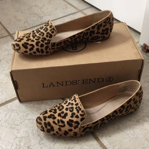 Lands End Cheetah Print Ballet Flats